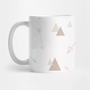 Mint Pink Tribal Arrows Pattern Indian Indigenous Mug